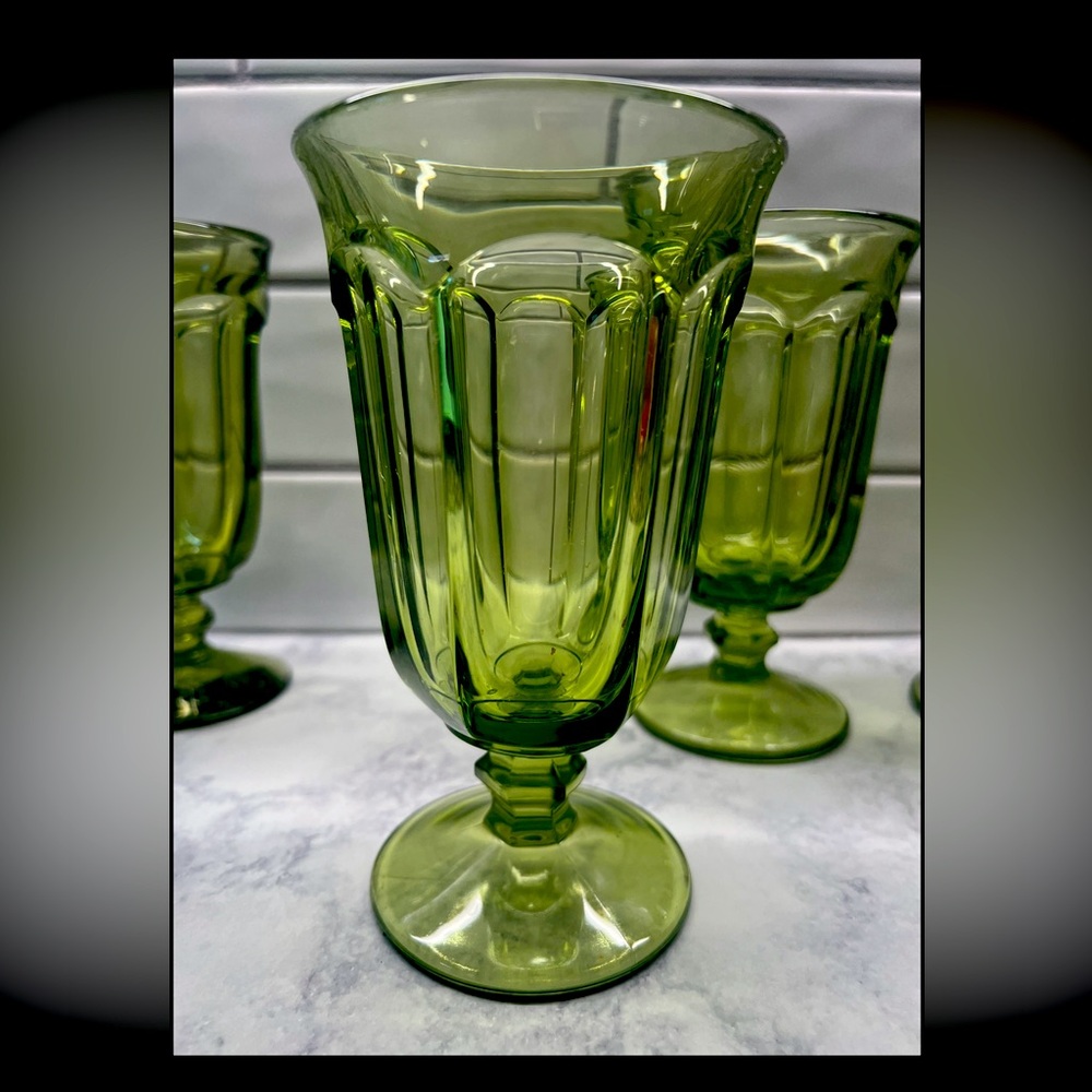 Imperial Old Williamsburg Verde Green 6 1/2" Tumbler(s) set of 4